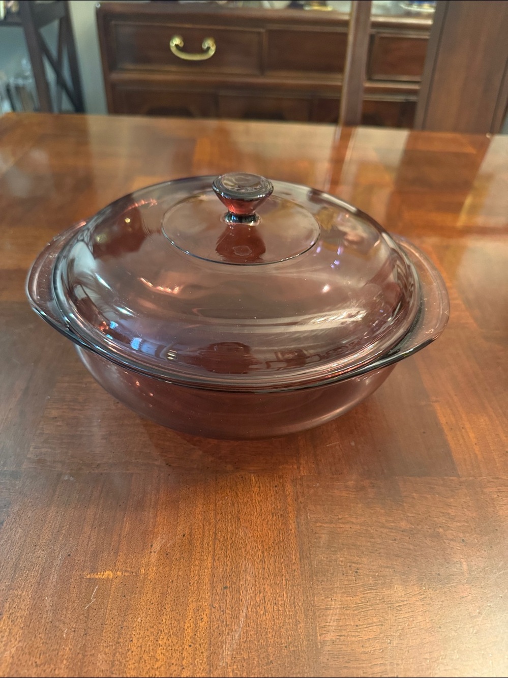 Pyrex Cranberry Casserole Glass Cookware Visions Vision